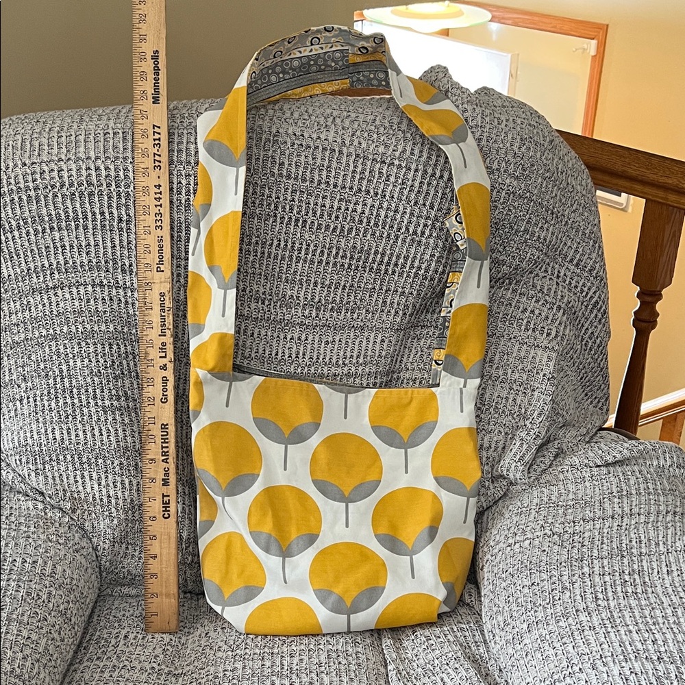 Stylish Yellow and Gray Women's Bag